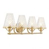 Savoy House Candler 4 - Light Vanity in  Warm Brass - 4 of 4
