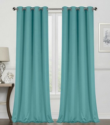 GoodGram 2 Pack Hotel Thermal Grommet 100% Blackout Window Curtain Panels