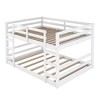 CAVINAS Full/Twin Over Full/Twin Solid Wood Bunk Bed with Double Ladder,Modern Bed Frame for Kids Room,Bedroom - 2 of 4