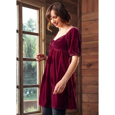 Who's My Sweetheart Velvet Babydoll Dress