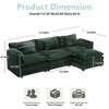 MOONMISS 112" Oversized Modern Chenille L Shaped Sectional Sofa Cloud Couch for Living Room, with Moveable Ottoman & Memory Foam - 4 of 4