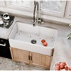 33'' Rectangular Single Bowl Fireclay Farmhouse Apron Kitchen Sink with Faucet, Glossy White - 3 of 4