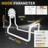 Munora 4-Piece Heavy Duty Wall Hook Set - Universal Steel Garage Hooks with PVC Coating for Garden Tools, Hoses & Power Equipment - 3 of 4