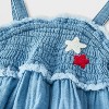Baby Girls' Star Patch Denim Top & Bottom Set - Cat & Jack™ Blue - 3 of 4