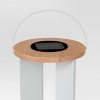 Wood Solar LED Outdoor Lantern Tan - Threshold™ - 4 of 4