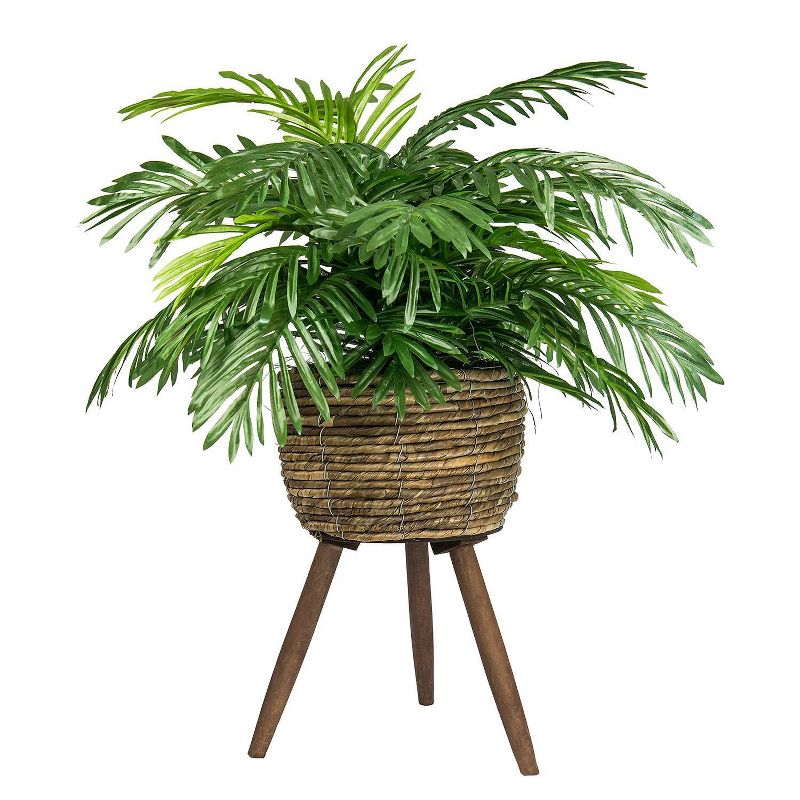 30&#34; x 18&#34; Artificial Phoenix Palm Plant in Basket Stand - LCG Florals, 1 of 9