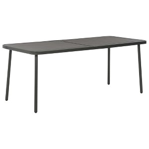 vidaXL Outdoor Table Dark Grey E-coated Steel Large Tough Dining Table - 1 of 4