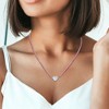 EVERLY JEWELRY  |   Sterling Silver 14 1/4 CT TGW Created Ruby Created White Sapphire Necklace With Chain - 4 of 4