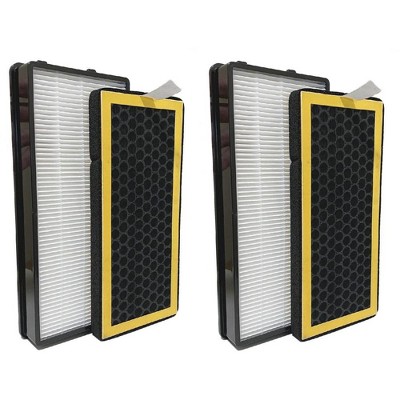Nispira AT-OFL True HEPA Filter/AT-PETODR Carbon Filter for HoMedics Totalclean Petplus Air Purifier Tower AT-PET02 AT-PET01 AR-45. 2 Sets
