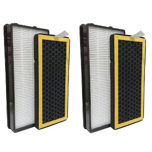 Nispira AT-OFL True HEPA Filter/AT-PETODR Carbon Filter for HoMedics Totalclean Petplus Air Purifier Tower AT-PET02 AT-PET01 AR-45. 2 Sets - 1 of 4