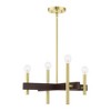 Livex Lighting Denmark 4 - Light Chandelier in  Satin Brass - 3 of 4