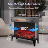 TOBILI 24 inch three sided glass electric fireplace with feet - 4 of 4