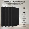 4 Pack Acoustic Panels, 48x24x2 Inch Sound Proof Foam for Wall, Noise Reducing Dampening Padding for Studio, Office, Bedroom - 4 of 4