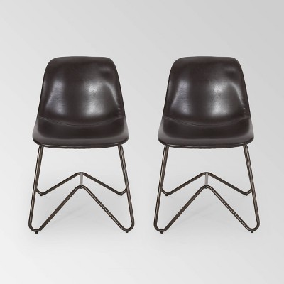 target faux leather dining chairs