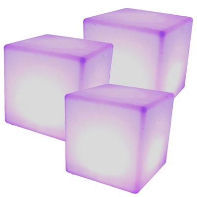 Main Access 16" Pool Spa Waterproof Color-Changing LED Light Cube Seat (3 Pack)