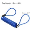 Unique Bargains Steel Spring Luggage Locking Security Cable with Double Loops - 2 of 4