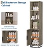 Tall Bathroom Cabinet, 70" Narrow Storage Cabinet with Door and Adjustable Shelf - 4 of 4