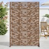 Dovelina Outdoor Freestanding Metal Privacy Screen Decorative Garden Fence - 3 of 4