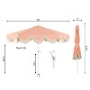 JONATHAN Y Collins 9 ft. Classic Cottage Tassel Market Patio Umbrella with Auto-Tilt, Crank, Wind Vent and UV Protection - 4 of 4