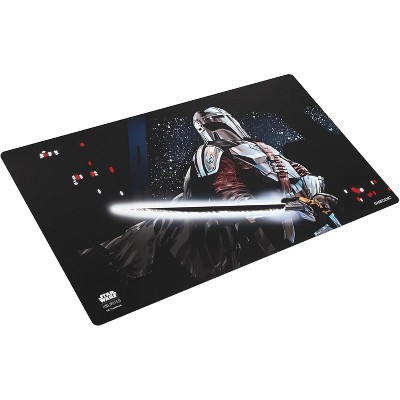 Gamegenic Star Wars Unlimited Mandalorian PRIME GAME MAT - Officially Licensed, Full-Color Printed, Playmat, Slip-Resistant 24" by 14" Rubber Mat,