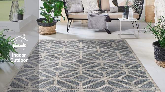 World Rug Gallery Modern Contemporary Geometric Indoor/Outdoor Area Rug, 2 of 17, play video