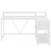 Sapphtopaz 55" Modern L-Shaped Desk with Drawers and Monitor Riser Computer Desk with Open Storage Shelves Small Desk for Home Office, Bedroom - 4 of 4