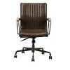 TiramisuBest Genuine Leather Chocolate Swivel Office Chair: High Back, 360¡ã Swivel, Padded & 5 - Star Base - 3 of 4