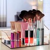 Acrylic Makeup Brush Organizer Compartment Office Organizers for Desk - Elavain - 2 of 4