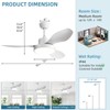 47 Inch Ceiling Fans with Lights and Remote 6-Speeds Noiseless Reversible DC Motor, 3CCT, ABS Blades Ceiling Fan for Outdoor Indoor Farmhouse Patio - 2 of 4