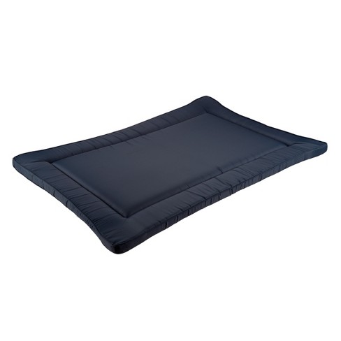 Waterproof Dog Bed 38.75x25 Large Dog Bed with Raised Edge Easy To Clean Multi Purpose Crate Mat for Home and Car Travel by PETMAKER Navy