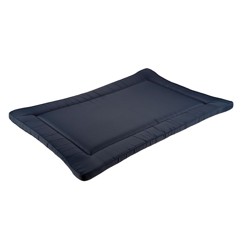 Waterproof Dog Bed - 38.75x25 Large Dog Bed with Raised Edge - Easy-To-Clean Multi-Purpose Crate Mat for Home and Car Travel by PETMAKER (Navy), 1 of 9