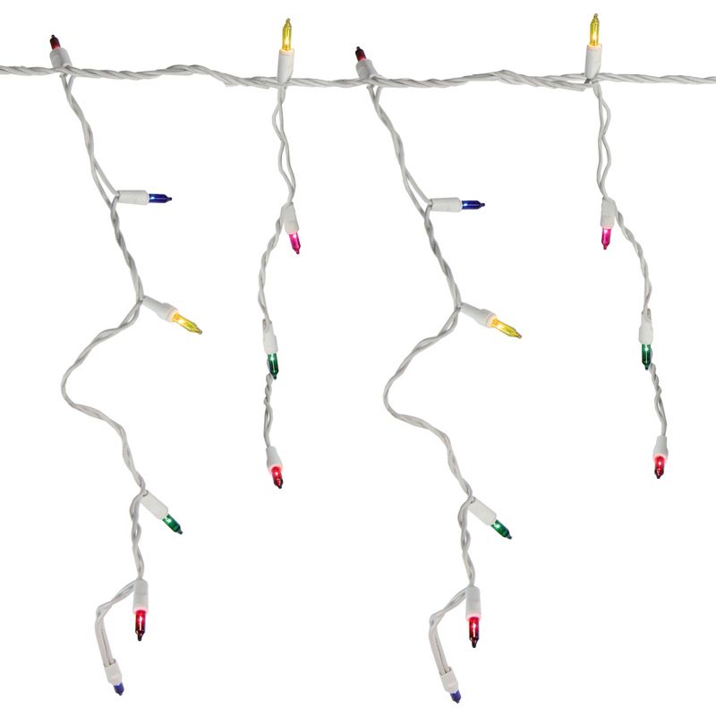 Northlight 150ct Mini Icicle String Lights Multi-Color - 10' White Wire, 1 of 5