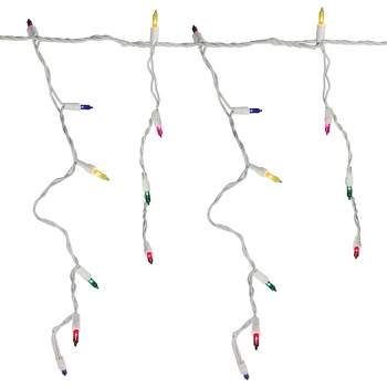 Northlight 150ct Mini Icicle String Lights Multi-Color - 10' White Wire