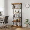 Industrial Bookshelf 6 Tier, Tall Bookcase with Metal Frame, Open Storage Rack for Bedroom Living Room Home Office, Rustic Style - 2 of 4
