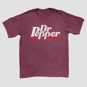 Playera gráfica de manga corta Dr Pepper para hombre - Maroon