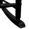 Aghana Digitals Solid Hardwood Adult Rocking Chair - Black, Wide Seat & Armrest, Sturdy Slatted - 3 of 4