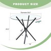 Maliang Round Clear Glass Dining Table For 4-6 People, With Ring-Shaped Gathered Metal Legs, Suitable For Kitchens, Dining Rooms - 2 of 4