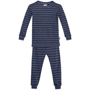 City Threads USA-Made Striped Boys and Girls Soft Pajama Set - 1 of 4