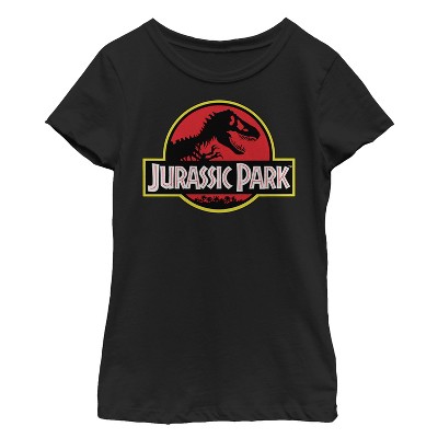 Girl's Jurassic Park Retro T Rex Logo T-shirt : Target