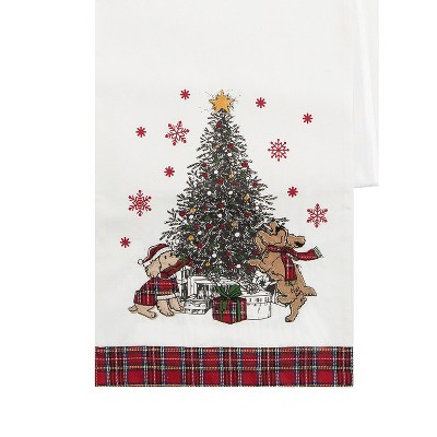 Festive Dogs Christmas Cotton and Polyester Table Runner