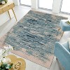 Modern Distressed Abstract Indoor Runner or Area Rug by Blue Nile Mills - 2 of 4