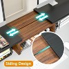 Simple Trending Monitor Stand Riser for Desk Organizer , Adjustable Length and Angle 3 Shelf with Drawer, Black - 3 of 4