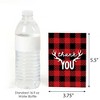 Big Dot of Happiness Prancing Plaid - Christmas and Holiday Buffalo Plaid Party Thank You Cards (8 Count) - 3 of 4