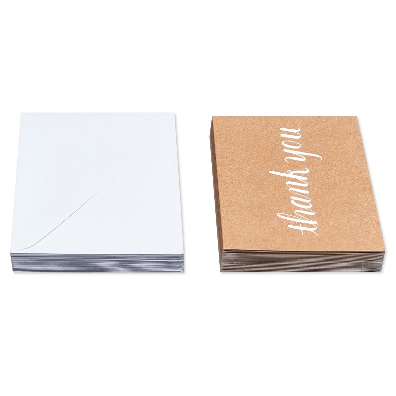24ct Thank You Cards with Envelopes Kraft - Spritz&#8482;, 5 of 9