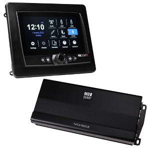 MB Quart GMR7v1  7” Touchscreen Waterproof IP67 Source Unit with Apple CarPlay, (External Amp Required) with MB Quart NA2-500.5 compact 400 watt 5-... - 1 of 4