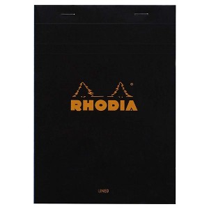Rhodia Staplebound Notepad - Lined w/ margin 80 sheets - 6 x 8 1/4 - Black cover - 1 of 4