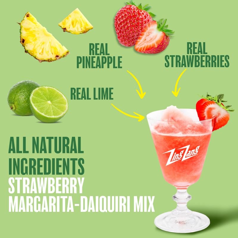 Zing Zang Strawberry Margarita Daiquiri Mix - 32 fl oz Bottle, 5 of 13