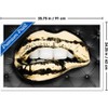 Trends International Reinders: Glam - Gold Lips Framed Wall Poster Prints White Framed Version 22.375" x 34" - 3 of 4