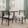 Christopher Knight Home Set of 2 Henry Farmhouse Upholstered Rubberwood Dining Chairs Black - 2 of 4