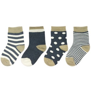 Wrapables Casual Cute Socks for Baby (Set of 4), Slate Blue - 1 of 4